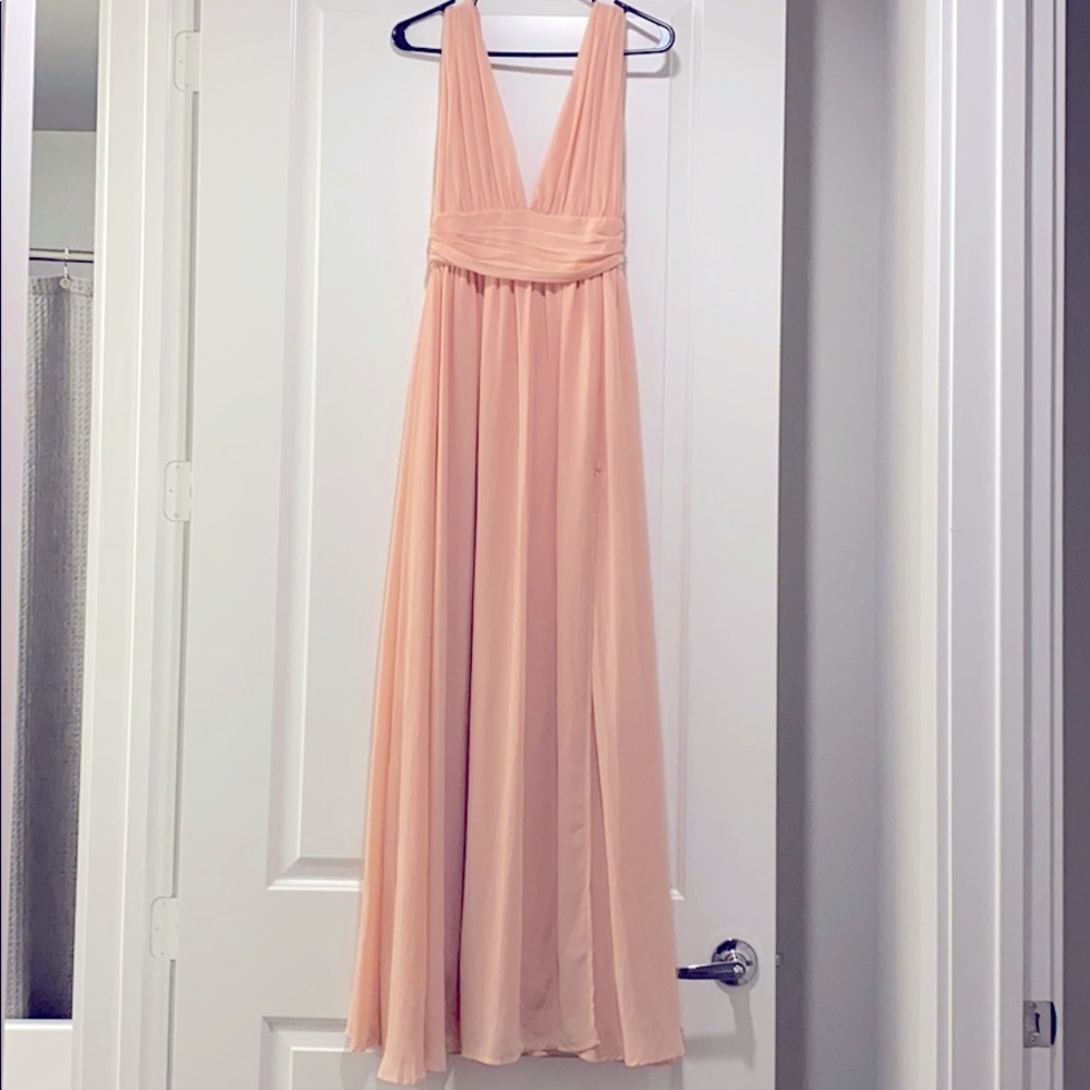 Lulu’s Heavenly Hues Blush Maxi Dress